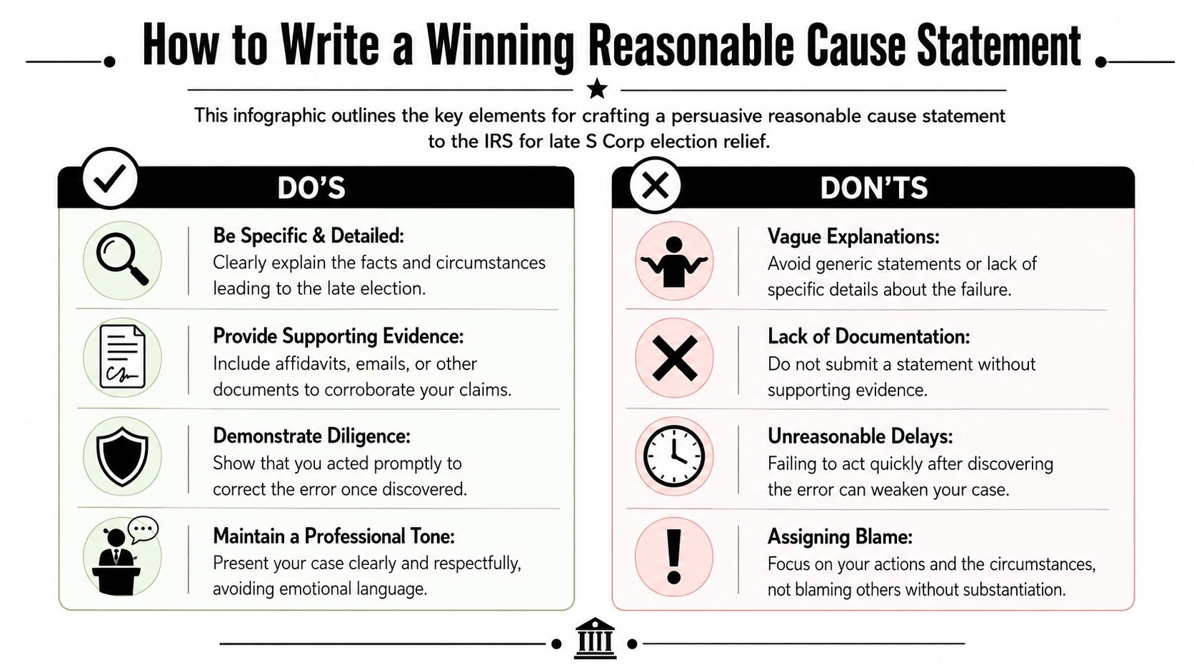 How to Write a Winning Reasonable Cause Statement