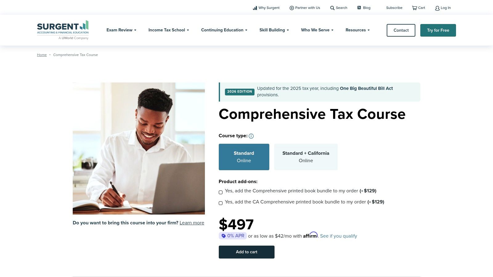 Surgent Income Tax School – Comprehensive Tax Course (California Edition)